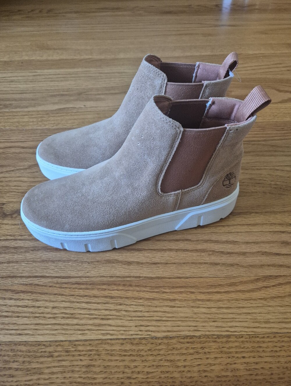Timberland Women’s Tan Suede Chelsea Sneaker Bootie